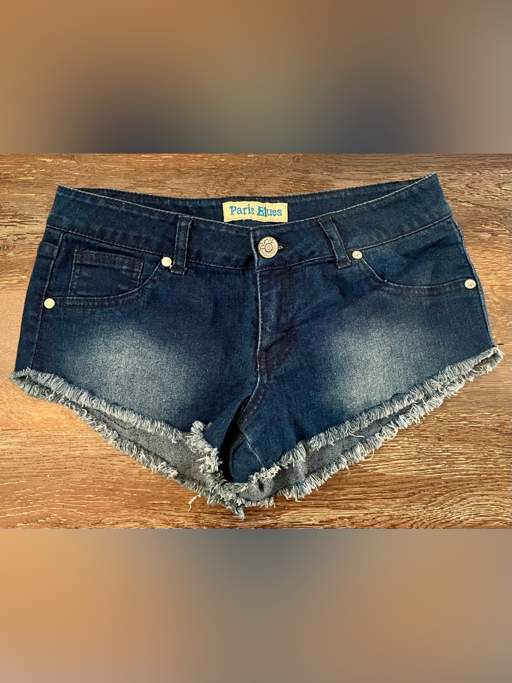 NWOT Paris Blues Extremely Short Cutoff Low Rise Denim Shorts Size 7